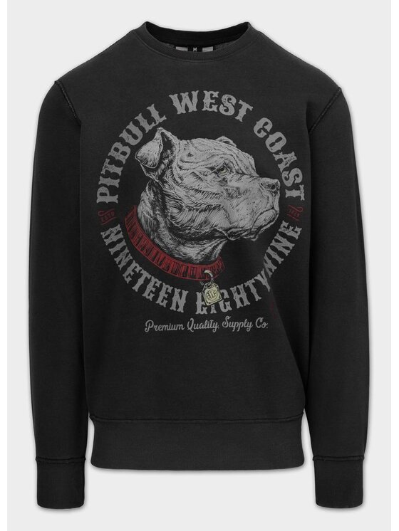 PITBULL PITBULL Bluza Washed STRENGHT & RESPECT Szary Regular Fit