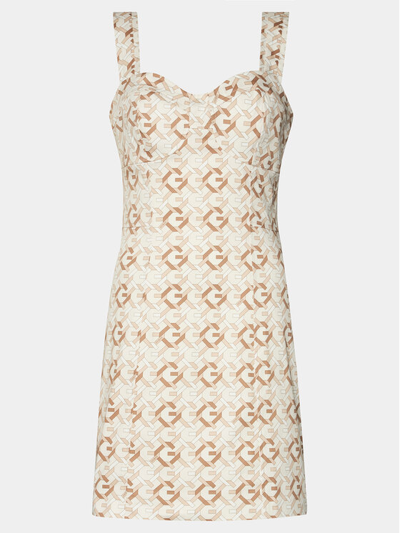 Guess Guess Koktélruha Sl Beatrice W4RK19 WER10 Bézs Bodycon Fit