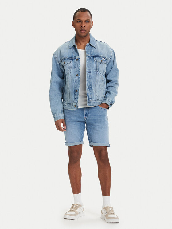 Tommy Jeans Tommy Jeans Дънкови шорти Scanton DM0DM22981 Светлосин Slim Fit