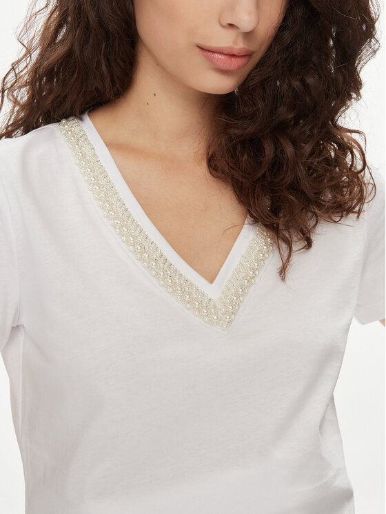 Liu Jo Liu Jo Тишърт MA4324 J5904 Бял Regular Fit
