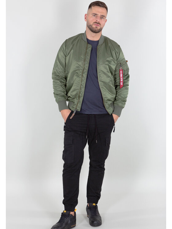 Alpha Industries Alpha Industries Kurtka bomber MA-1 VF 59 Long Zielony Slim Fit