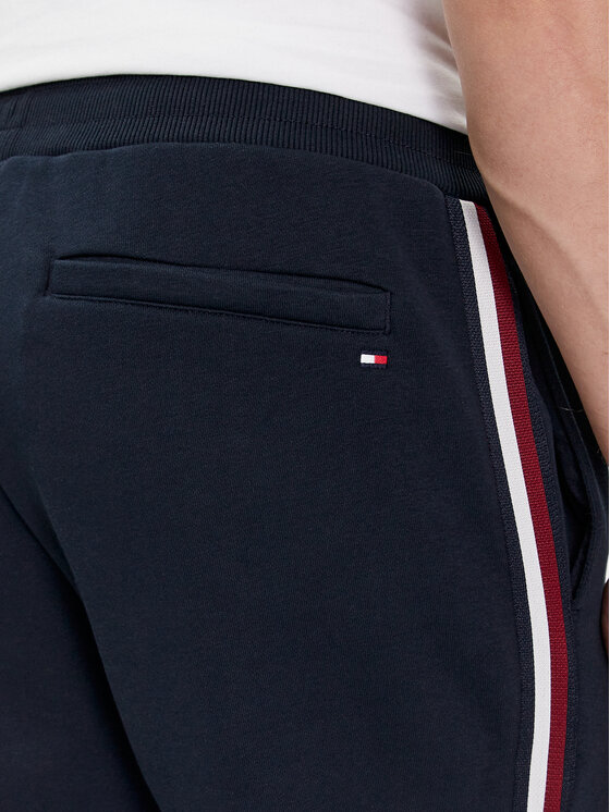 Tommy Hilfiger Sportinės kelnės Global Stripe MW0MW33660 Tamsiai mėlyna ...