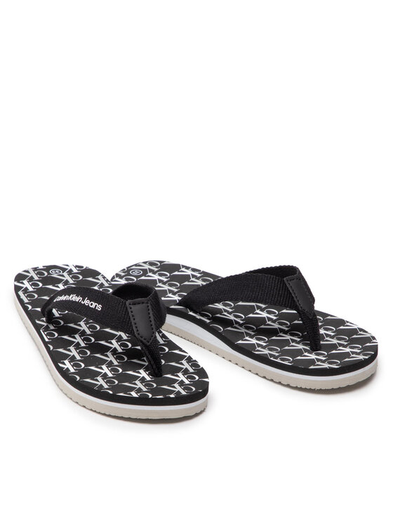 Calvin Klein Jeans Calvin Klein Jeans Japonki Logo Print Flip Flop V3X8-80156-0058 S Czarny