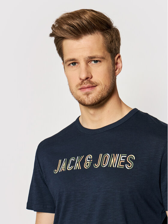 T-shirt Beachs 12191168 Blu scuro Regular Fit