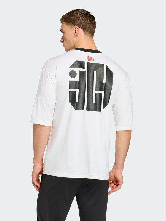 adidas adidas Koszulka techniczna Lamine Yamal Training Tee Biały Loose Fit
