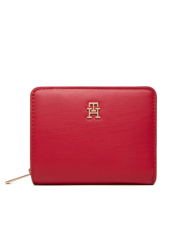 Tommy Hilfiger Mały Portfel Damski Th Icon Med Za Flap AW0AW17742 Czerwony
