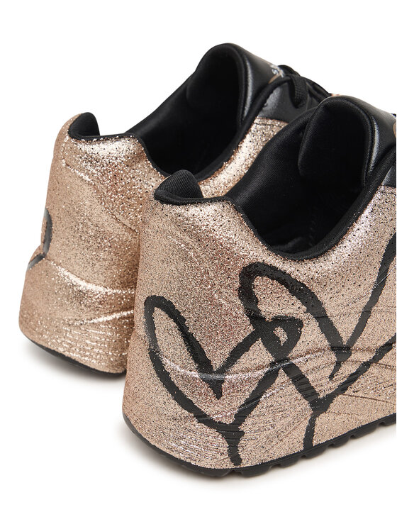 Skechers Skechers Sneakersy Jgoldcrown: Uno Lite - Heartdust Forever 310814L Czarny