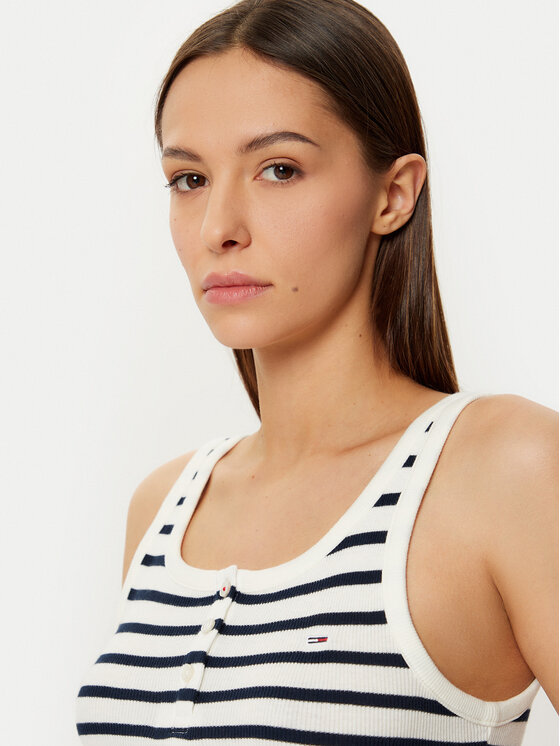 Tommy Jeans Tommy Jeans Top DW0DW19492 Šarena Slim Fit