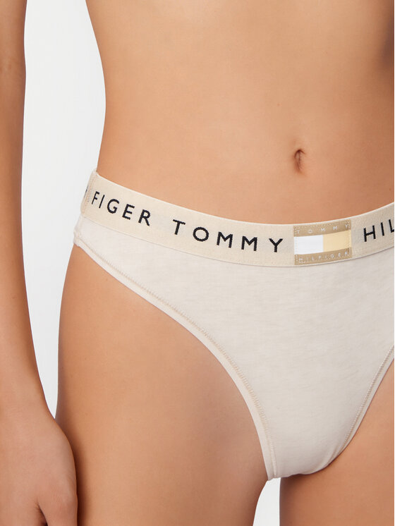 Tommy Hilfiger Tommy Hilfiger Kalhotky string UW0UW06039 Béžová