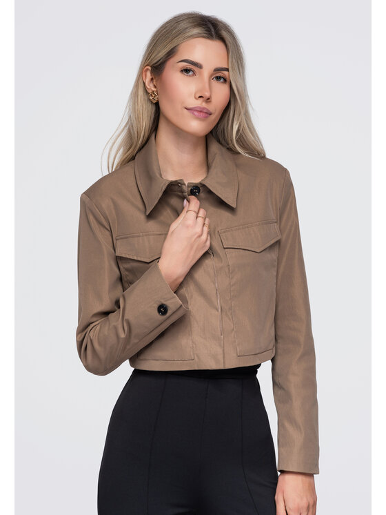 Ombre Ombre Sako OW-BL-E0007 Béžová Slim Fit