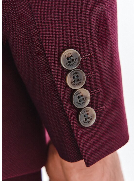 Pako Lorente Pako Lorente Marynarka P25WF-3G-001 Bordowy Super Slim Fit