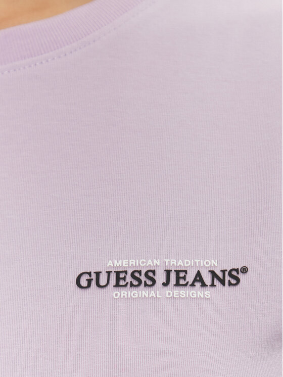 Guess Jeans Guess Jeans T-shirt W4YI02 J1314 Ljubičasta Slim Fit