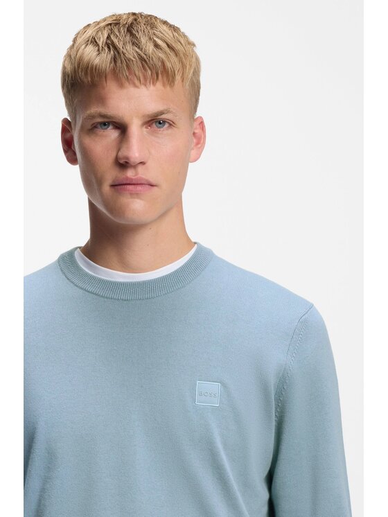 BOSS BOSS Felpa 50527583-451 Celeste Regular Fit