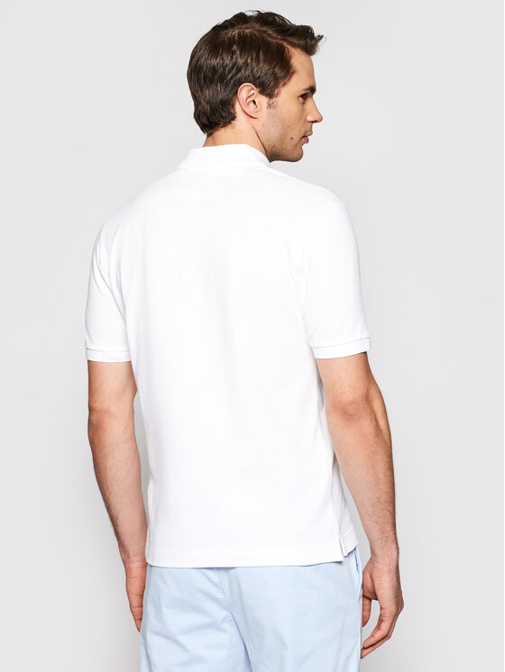 La Martina La Martina Polo majica BPMP01 PK031 Bela Regular Fit