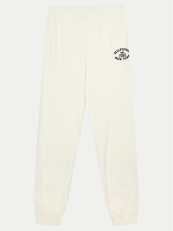 Tommy Hilfiger Pantaloni trening Monotype KG0KG08107 Écru Regular Fit