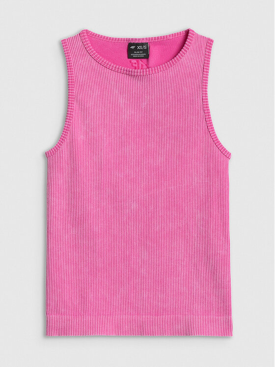 4F 4F Tank top AFTERLIGHT Różowy Slim Fit