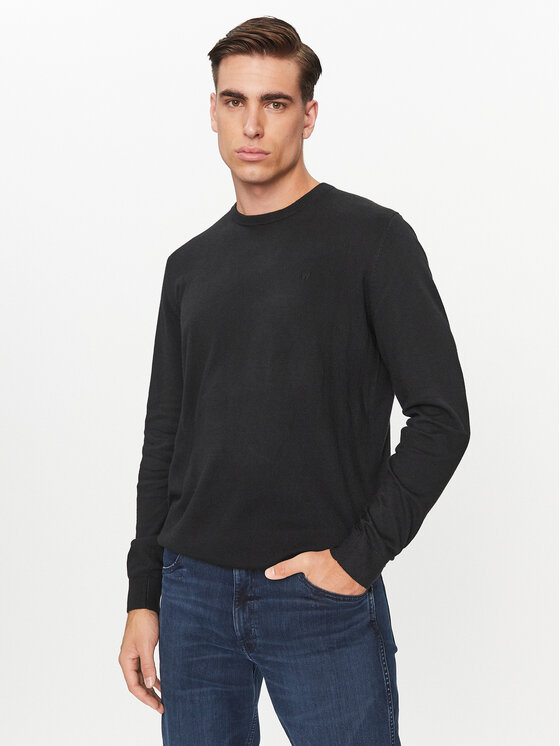 Wrangler Sveter 112343108 Čierna Regular Fit