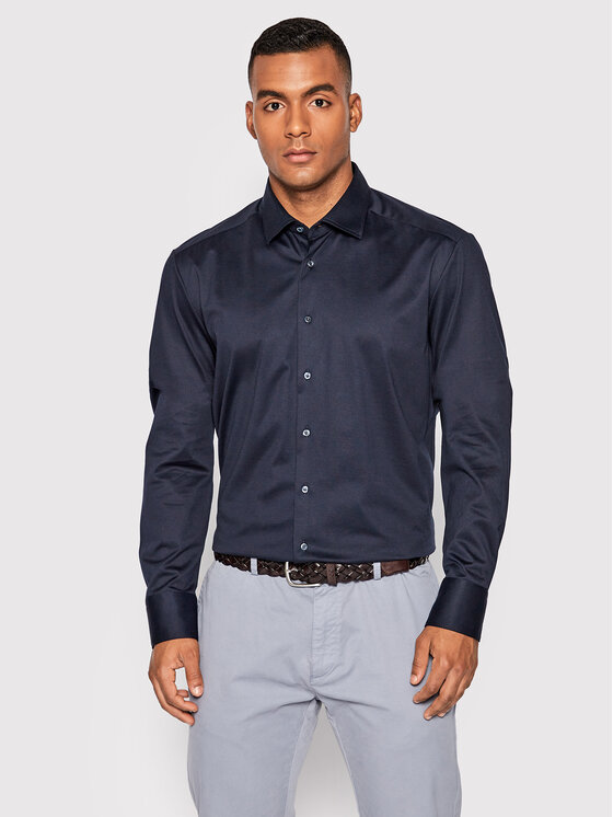 Camicia 840000 8270 Blu scuro Slim Fit