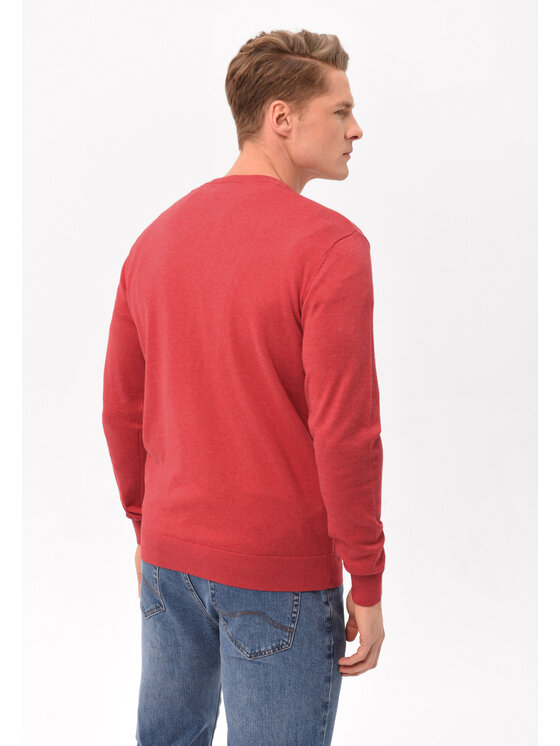 Volcano Volcano Sweter S-RADO Czerwony Regular Fit
