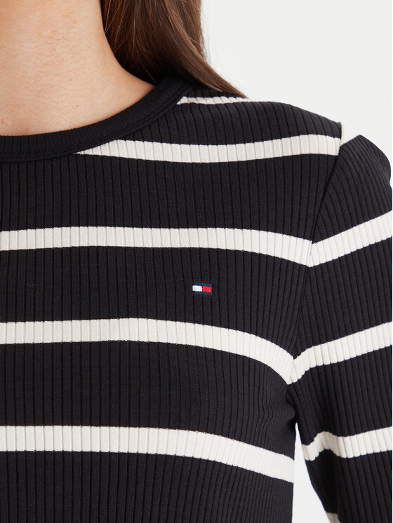 Tommy Hilfiger Tommy Hilfiger Marškinėliai WW0WW47308 Juoda Slim Fit