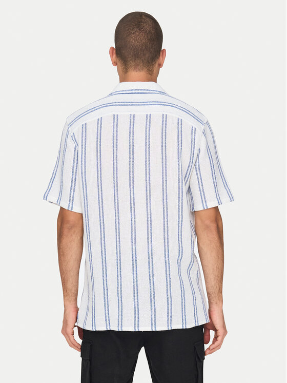 Only & Sons Only & Sons Πουκάμισο 22025659 Λευκό Regular Fit