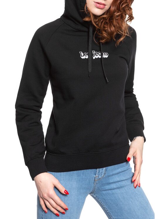 Lee Lee Bluza HOODIE Czarny Regular Fit