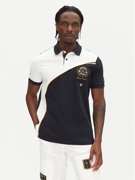 Poloshirt Aeronautica Militare, Größe M Dunkelblau 251PO1858P173