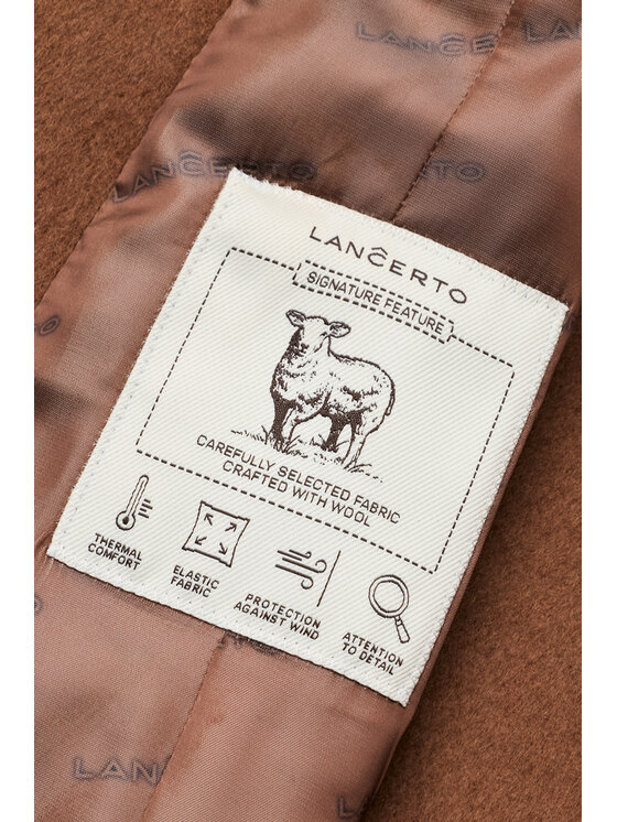 Lancerto Lancerto Płaszcz zimowy Fulvia PC073226000008 Brązowy Regular Fit