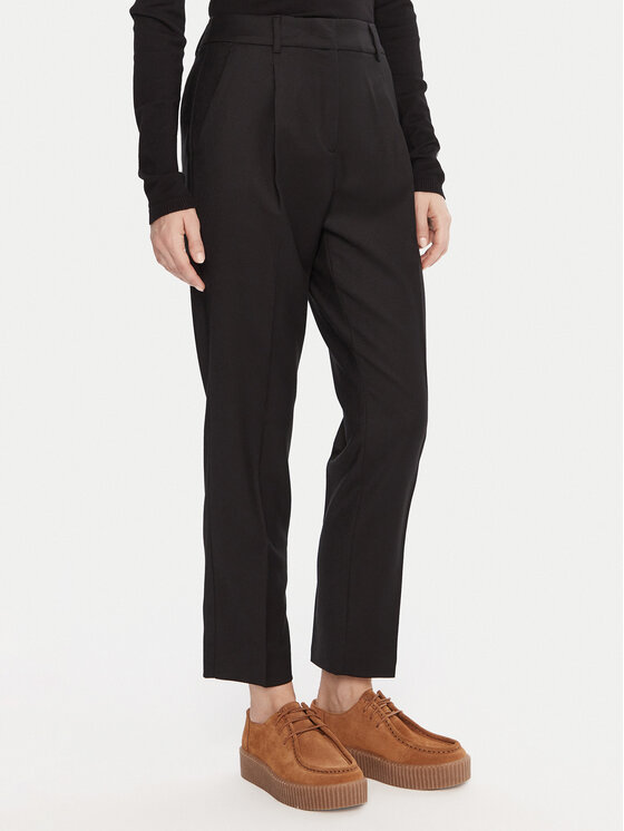 Weekend Max Mara Weekend Max Mara Szövet nadrág Caldaia 2525136152 Fekete Regular Fit