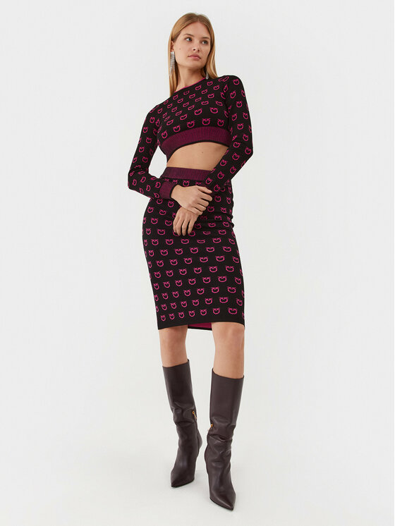 PINKO Pinko Puzdrová sukňa Ioto 101565 A112 Čierna Slim Fit