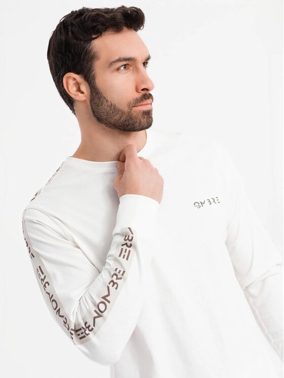 Ombre Ombre Longsleeve OM-LSCL-0127 Écru Regular Fit