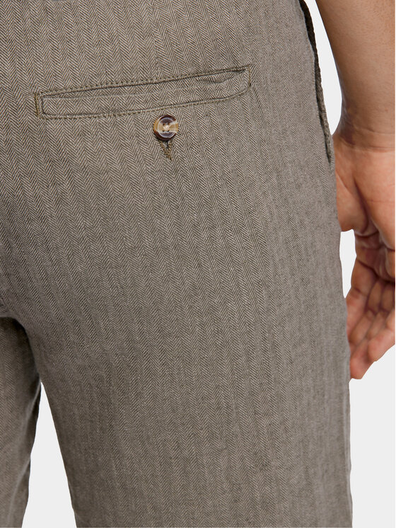Lindbergh Lindbergh Kalhoty z materiálu 30-003020 Zelená Relaxed Fit