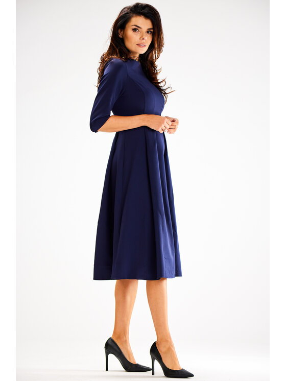 Awama Awama Abito da cocktail A620 Blu scuro Basic Fit