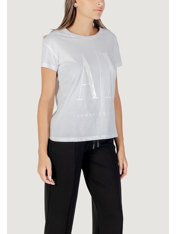 Armani Exchange Armani Exchange T-shirt 8NYTCX YJG3Z Bianco Shirt Fit