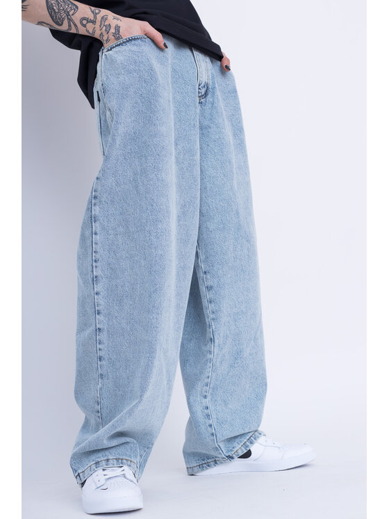 Kamuflage Kamuflage Jeansy Way Too Big Niebieski Baggy Fit