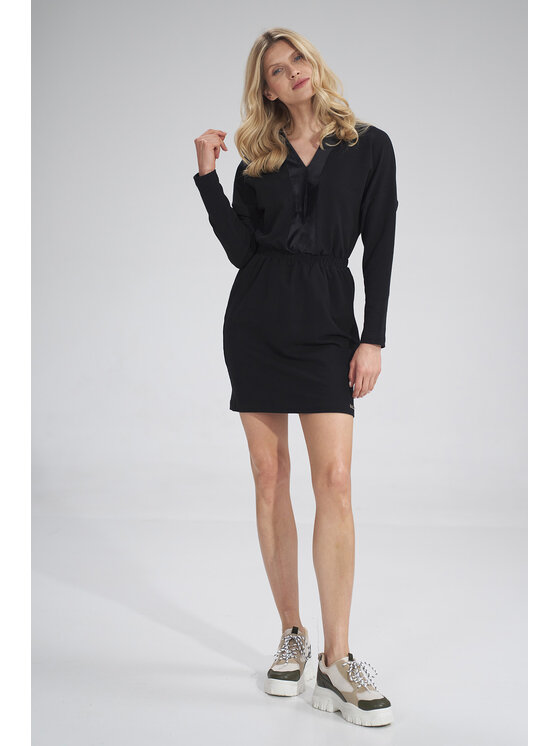 FIGL FIGL Sukienka codzienna M753 Czarny A-Line Fit