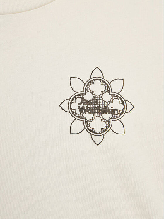 Jack Wolfskin Jack Wolfskin T-shirt Teen Mosaic 1609841 Bijela Regular Fit