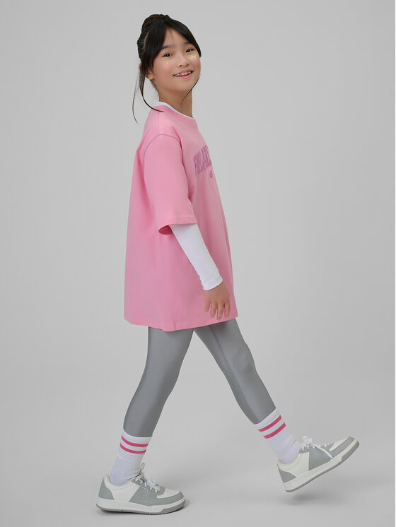 4F 4F T-Shirt SHINE ACADEMY Różowy jasny Regular Fit