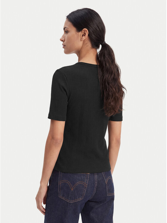 Calvin Klein Calvin Klein T-Shirt Varigated LV044F211G Czarny Slim Fit