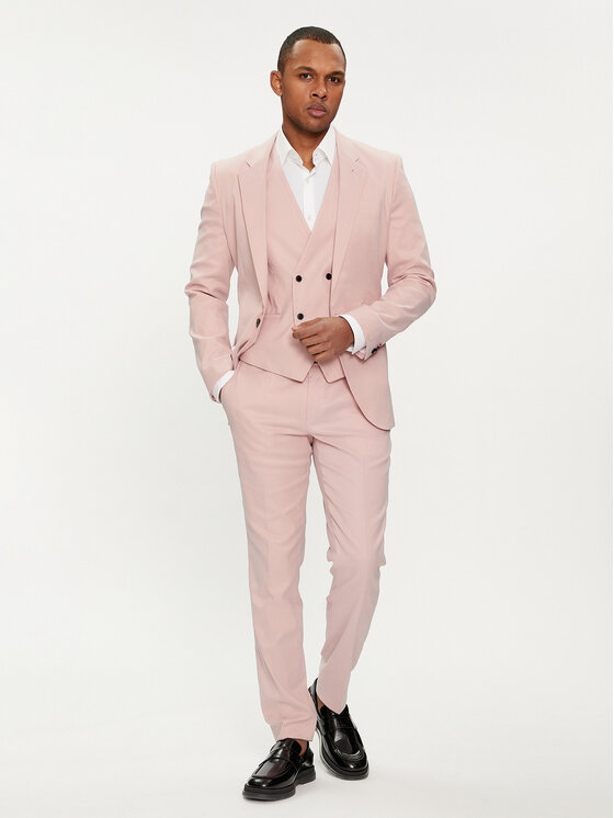 HUGO Hugo Kostiumas Arti/Hesten 242 50526868 Rožinė Extra Slim Fit