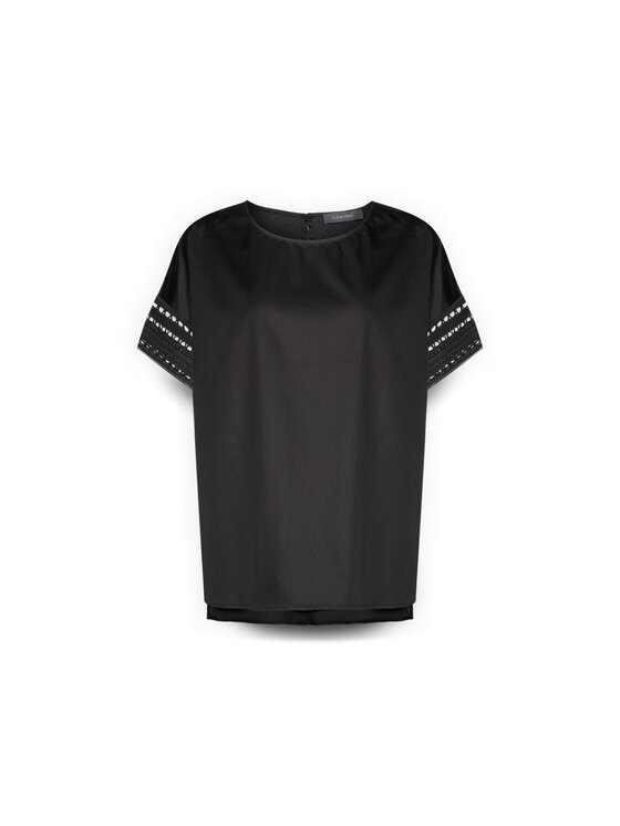 Elena Mirò Elena Mirò Bluzka 2163Z000049N033 Czarny Boxy Fit