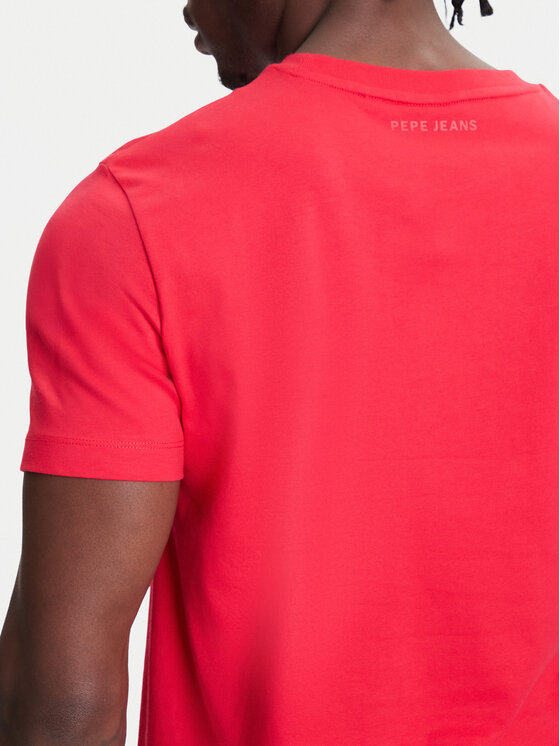 Pepe Jeans Pepe Jeans T-Shirt Red Bull Racing Logo RM500016 Červená Regular Fit