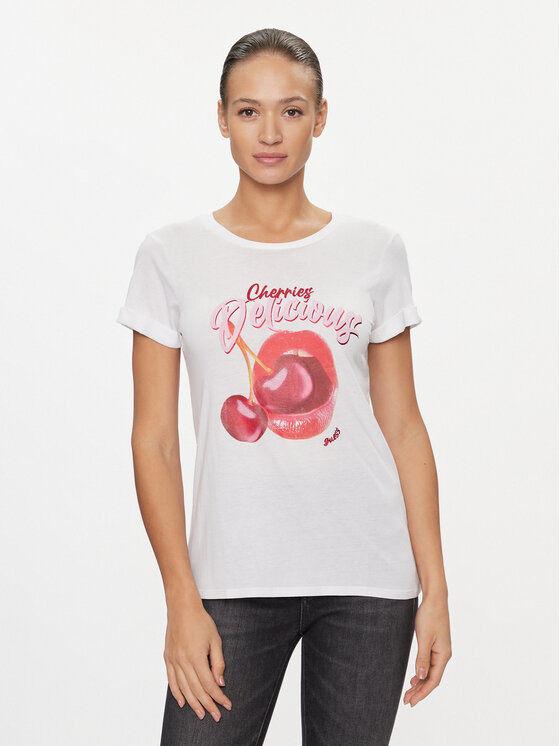 Guess Guess T-Shirt Delicious Rol W4RI22 K9SN1 Weiß Regular Fit