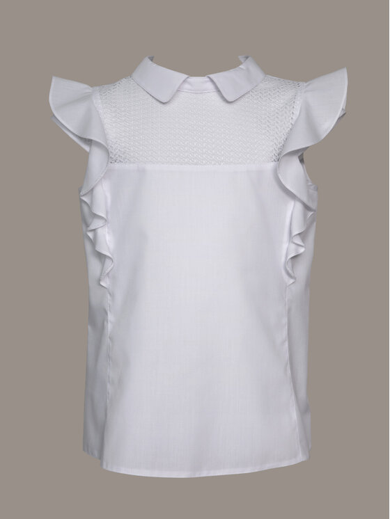 SLY SLY Bluzka 4S-111 Biały Comfortable Fit
