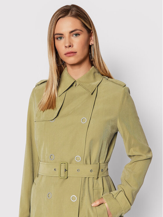 Guess Guess Trench Gemma W2RL02 WE0K0 Zelena Slim Fit