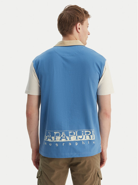 Napapijri Napapijri Tricou polo E-Reflect NP0A4H4B Écru Relaxed Fit