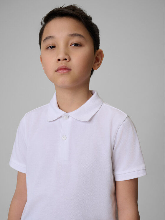 4F 4F Polo BASIC+ Biały Regular Fit