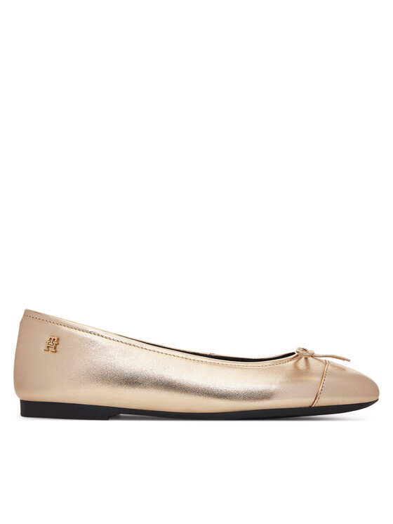 Tommy Hilfiger Tommy Hilfiger Μπαλαρίνες Metallic Toe-Cap FW0FW08920 Χρυσό