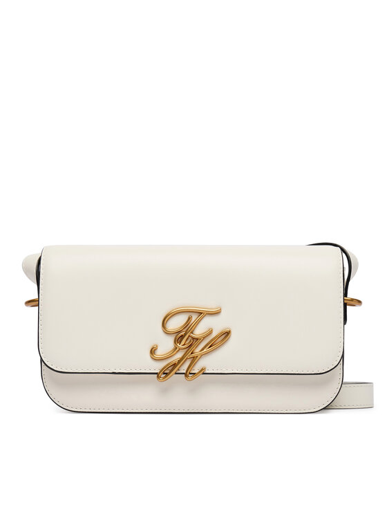 Tommy Hilfiger Tommy Hilfiger Handtasche Th Script Flap Crossover AW0AW18399 Weiß