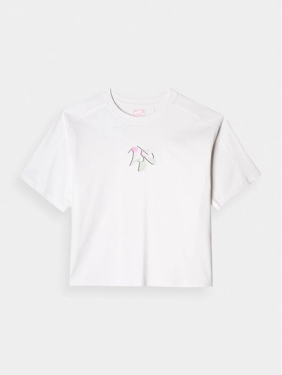 4F 4F T-Shirt 4FRAW24TTSHF2582-10S Biały Oversize